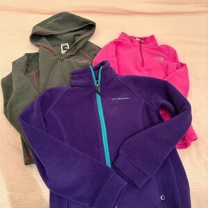 North Face and Columbia  Kids' Fleece Jackets | Small | 7/8